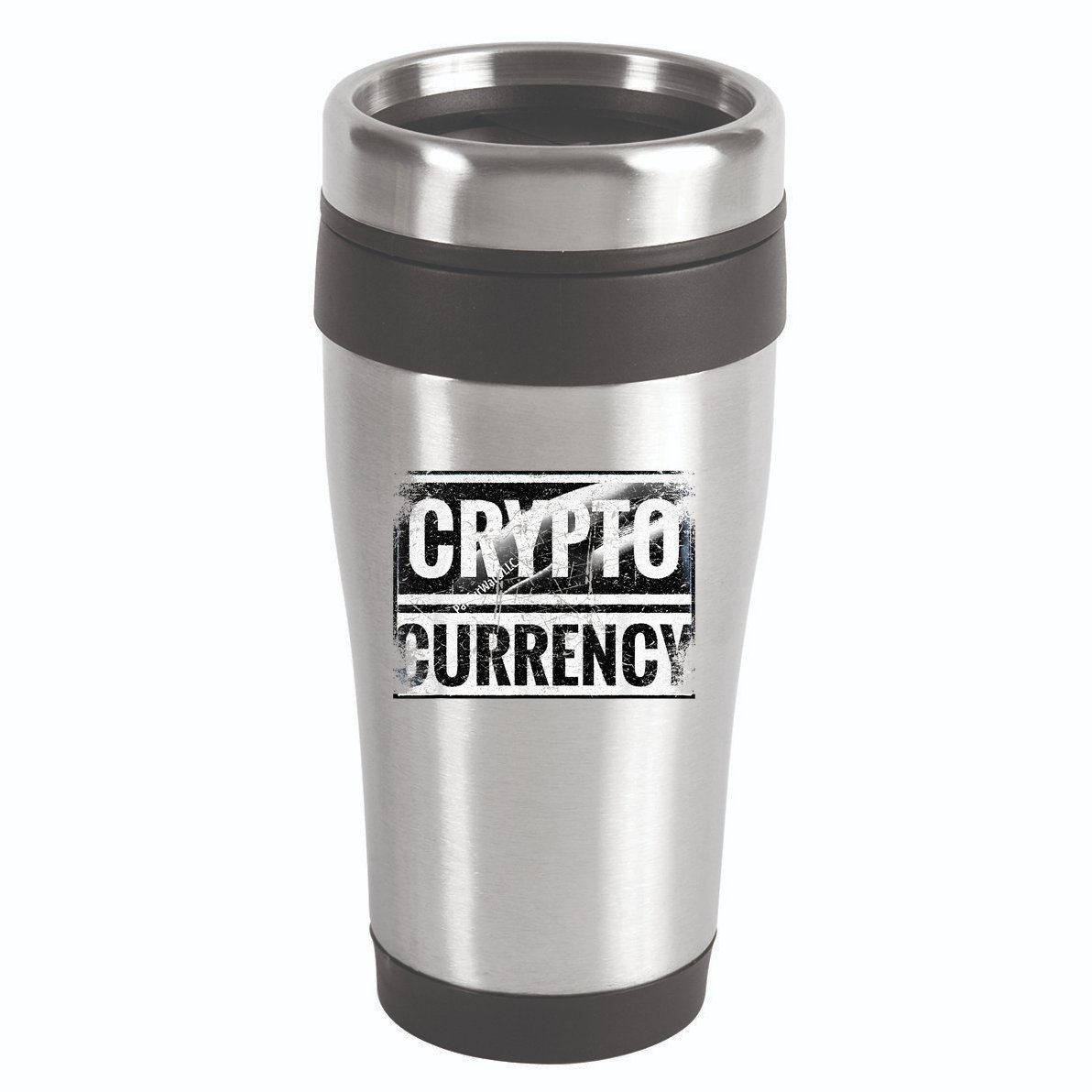 Vintage And Very Distressed Cryptocurrency 16oz Travel Tumbler
