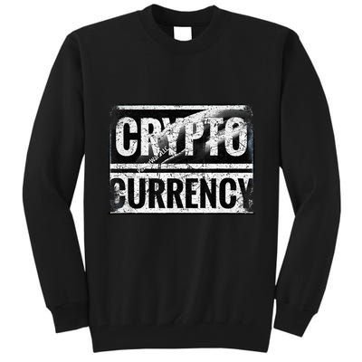 Vintage And Very Distressed Cryptocurrency Tall Sweatshirt