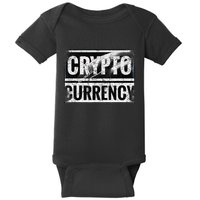 Vintage And Very Distressed Cryptocurrency Baby Bodysuit