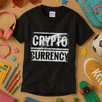 Vintage And Very Distressed Cryptocurrency Kids T-Shirt