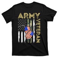 Vintage Army Veteran Day American Flag T-Shirt