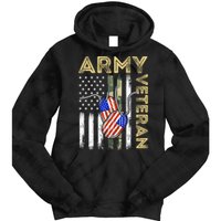 Vintage Army Veteran Day American Flag Tie Dye Hoodie