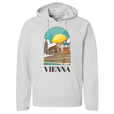 Vienna Austria Performance Fleece Hoodie