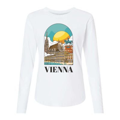 Vienna Austria Womens Cotton Relaxed Long Sleeve T-Shirt