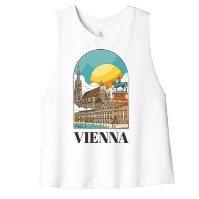 Vienna Austria Women's Racerback Cropped Tank