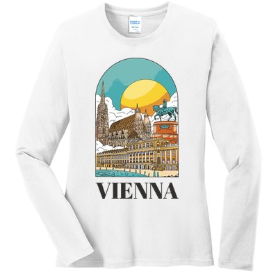 Vienna Austria Ladies Long Sleeve Shirt