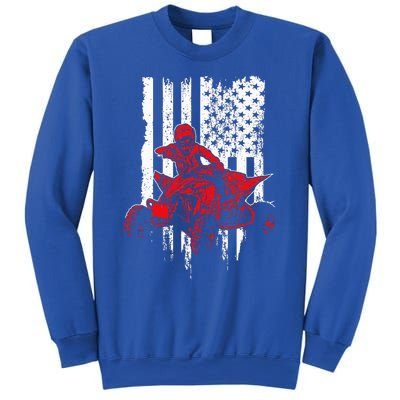 Vintage AllTerrain Vehicles Four Wheeler ATV American Flag Sweatshirt