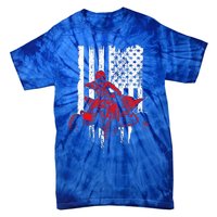 Vintage AllTerrain Vehicles Four Wheeler ATV American Flag Tie-Dye T-Shirt