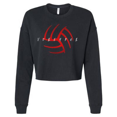 Volleyball Apparel Cropped Pullover Crew