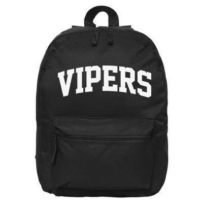 Vipers Arch Vintage Retro College Athletic Sports 16 in Basic Backpack