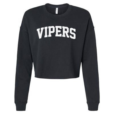Vipers Arch Vintage Retro College Athletic Sports Cropped Pullover Crew