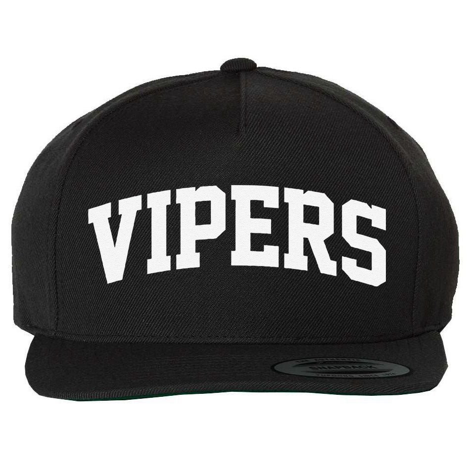 Vipers Arch Vintage Retro College Athletic Sports Wool Snapback Cap