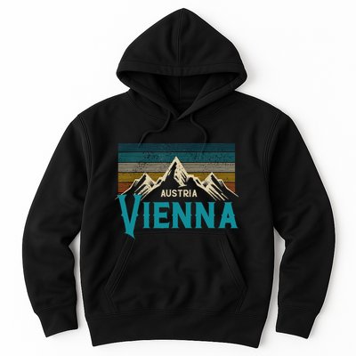 Vienna Austria Vienna Vintage Mountains Alps Ski Souvenir Hoodie