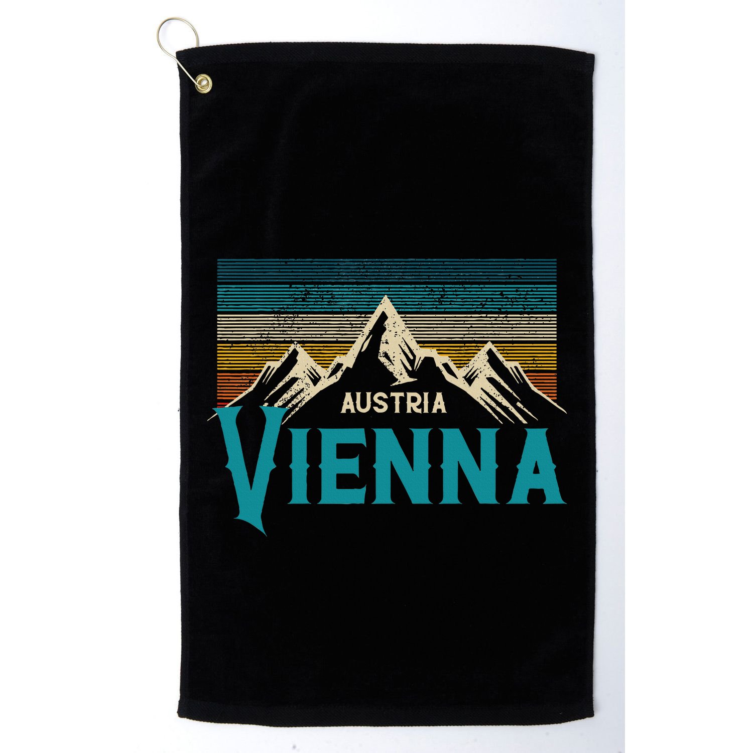 Vienna Austria Vienna Vintage Mountains Alps Ski Souvenir Golf Towel