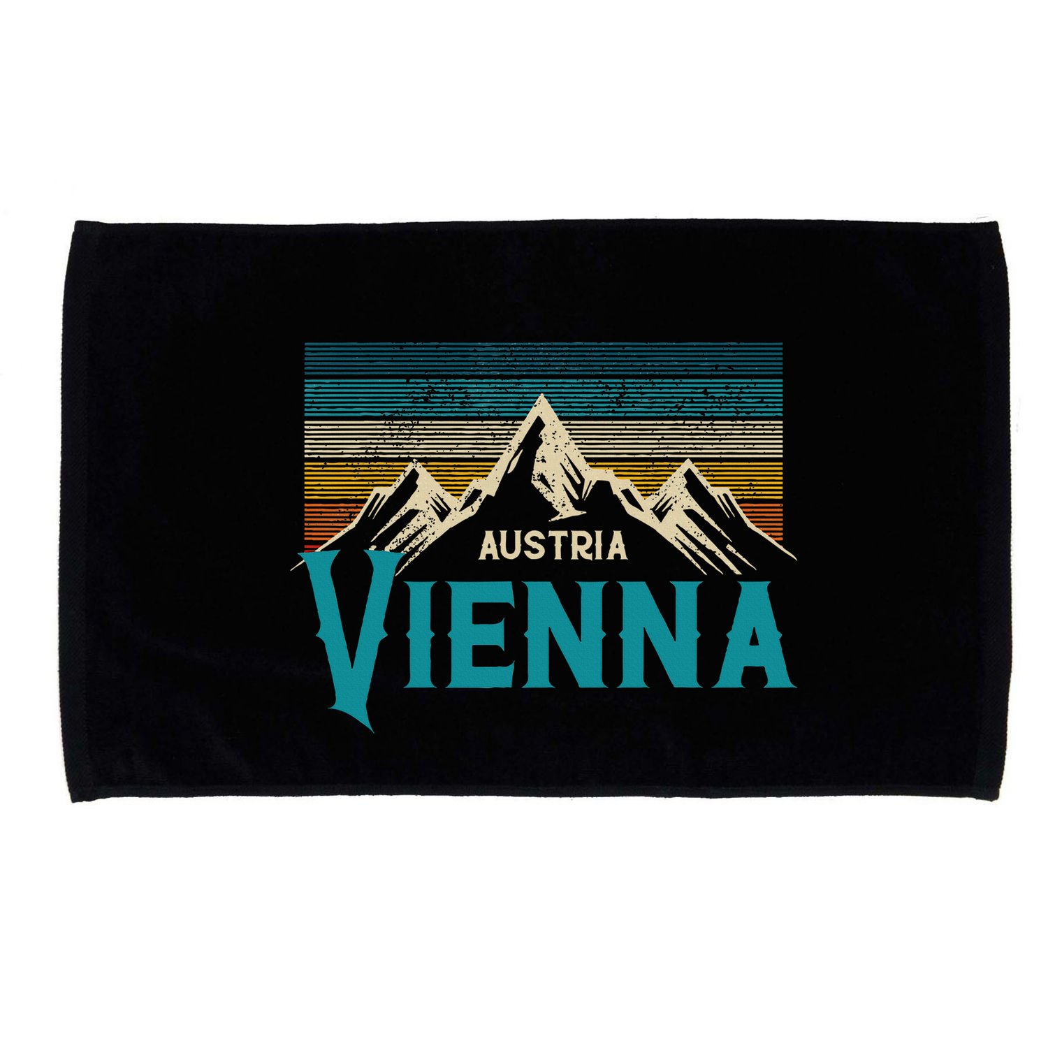 Vienna Austria Vienna Vintage Mountains Alps Ski Souvenir Microfiber Hand Towel