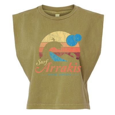 Visit Arrakis Vintage Distressed Surf Dune Sci Fi Garment-Dyed Women's Muscle Tee