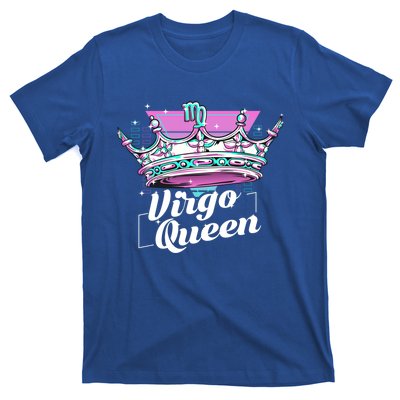 Vaporwave Aesthetics Virgo Queen Crown Zodiac Sign Gift T-Shirt