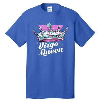 Vaporwave Aesthetics Virgo Queen Crown Zodiac Sign Gift Tall T-Shirt