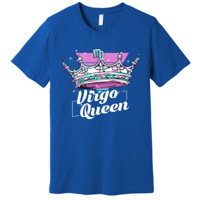 Vaporwave Aesthetics Virgo Queen Crown Zodiac Sign Gift Premium T-Shirt