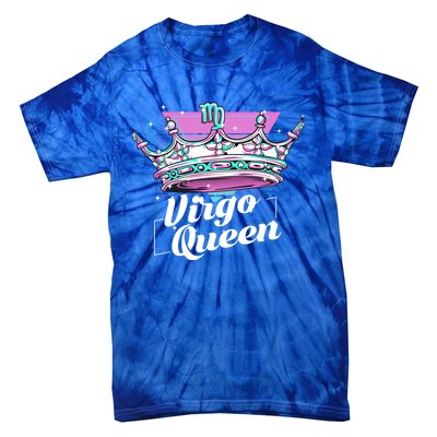 Vaporwave Aesthetics Virgo Queen Crown Zodiac Sign Gift Tie-Dye T-Shirt