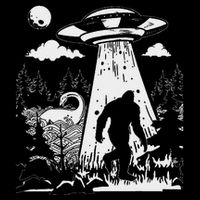 Vintage Alien With Bigfoot & Loch Ness Monster Cryptozoology Backpack