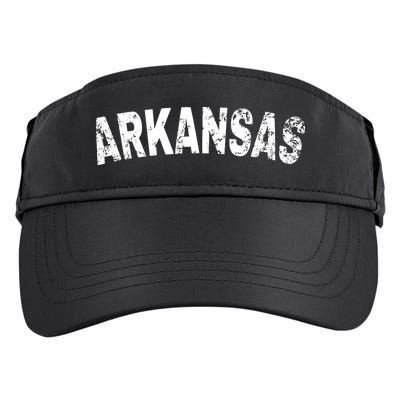 Vintage Arkansas White Text Adult Drive Performance Visor