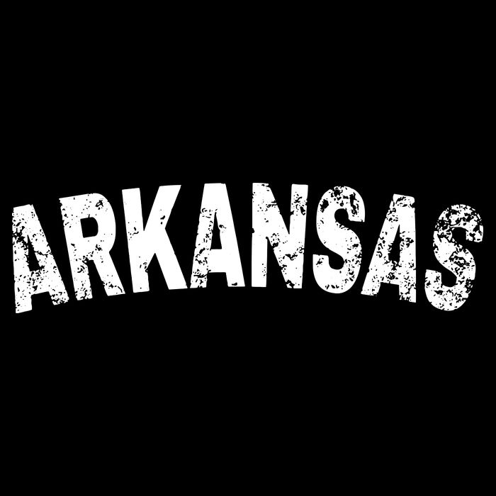 Vintage Arkansas White Text Bucket Hat