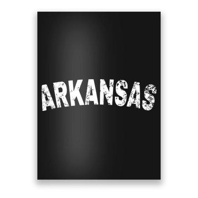 Vintage Arkansas White Text Poster