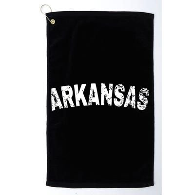 Vintage Arkansas White Text Golf Towel