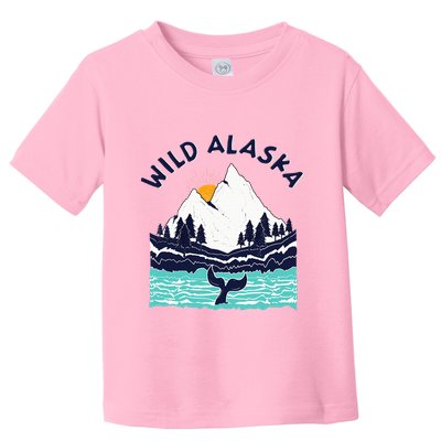 Vintage Alaska Wild Landscape Humpback Whale Toddler T-Shirt