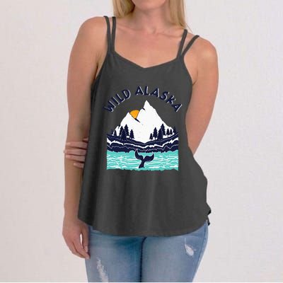 Vintage Alaska Wild Landscape Humpback Whale Women's Strappy Tank