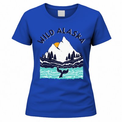 Vintage Alaska Wild Landscape Humpback Whale Women's T-Shirt