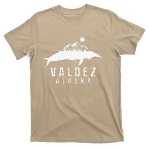 Valdez Alaska Whale & Mountains Souvenir T-Shirt