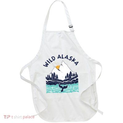 Vintage Alaska Wild Landscape Humpback Whale Apron