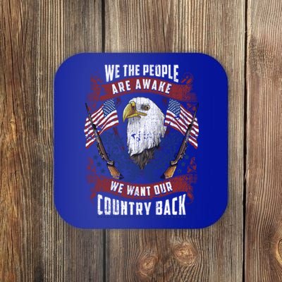 Vintage Americans Want Our Country Back Fight Freedom Usa Funny Gift Coaster