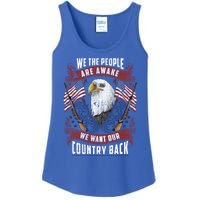 Vintage Americans Want Our Country Back Fight Freedom Usa Funny Gift Ladies Essential Tank