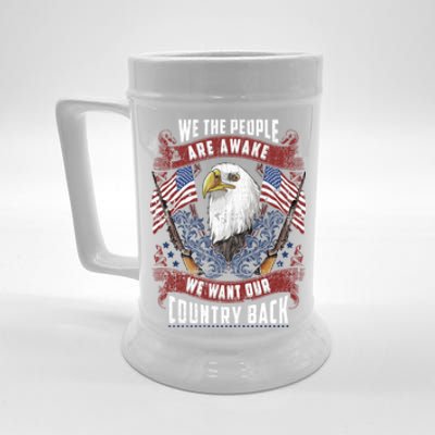 Vintage Americans Want Our Country Back Fight Freedom Usa Funny Gift Beer Stein