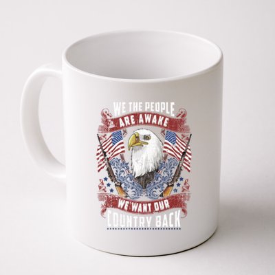 Vintage Americans Want Our Country Back Fight Freedom Usa Funny Gift Coffee Mug