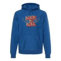 Vintage Angle Wings Freedom Wild And Free Rock And Roll Gift Premium Hoodie