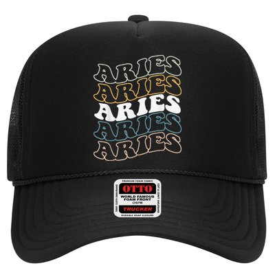 Vintage Aries Zodiac Tee funny birthday Gifts for Aries Trucker Hat