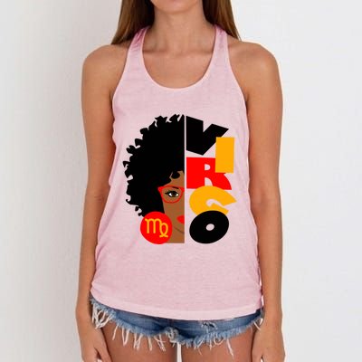 Virgo Africa Zodiac Signs Birthday Gift Women's Knotted Racerback Tank