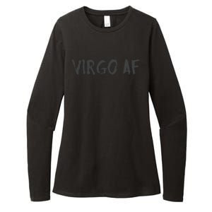 Virgo AF Zodiac Birthday Horoscope Shirts Funny Gift Womens CVC Long Sleeve Shirt