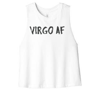 Virgo AF Zodiac Birthday Horoscope Shirts Funny Gift Women's Racerback Cropped Tank