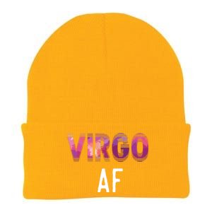 Virgo AF Zodiac Birthday Horoscope Funny Gift Knit Cap Winter Beanie