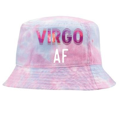 Virgo AF Zodiac Birthday Horoscope Funny Gift Tie-Dyed Bucket Hat