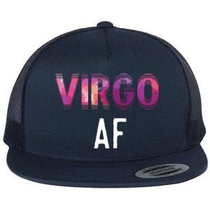 Virgo AF Zodiac Birthday Horoscope Funny Gift Flat Bill Trucker Hat