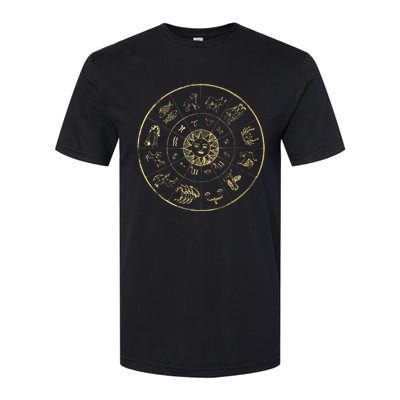 Vintage Astrology Zodiac Wheel Star Sign Softstyle® CVC T-Shirt