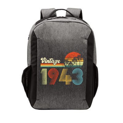 Vintage Birthday 1943 Retro Sunset Mom dad Gift 80th Birthday Vector Backpack