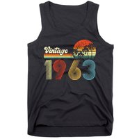 Vintage Birthday 1963 Retro Sunset Mom dad Gift 60th Birthday Tank Top