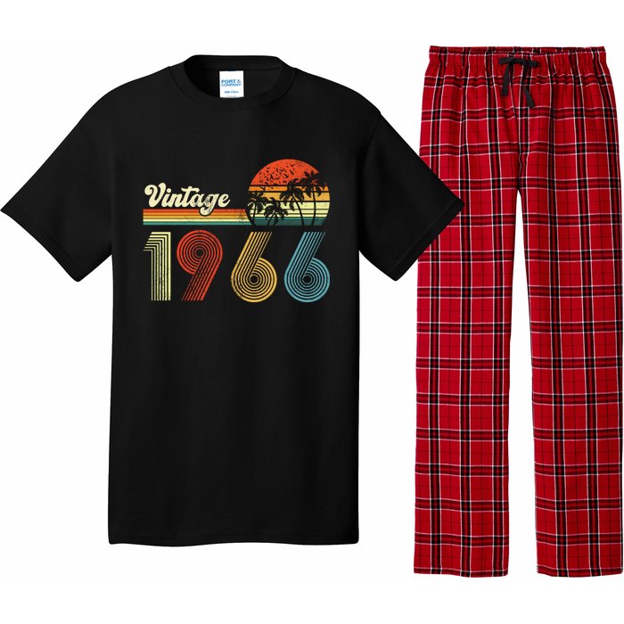 Vintage Birthday 1966 Retro Sunset Mom dad Gift 57th Birthday Pajama Set